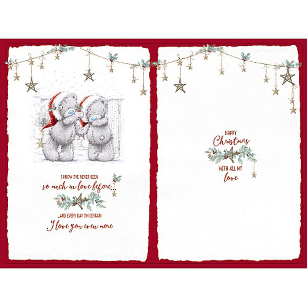 For My Fiancée Handmade Me to You Bear Christmas Card Extra Image 1